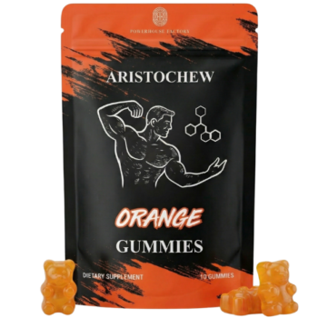 Aristochew Orange Energy Gummies – Natural Testosterone Booster & Performance Gummies (10 Gummies)