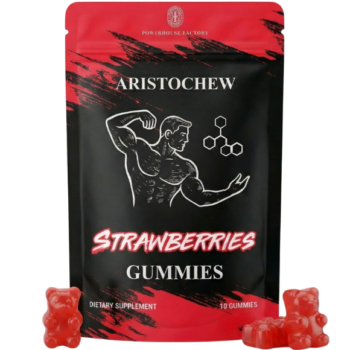 Aristochew Strawberries Energy Gummies – Intense Testosterone Booster & Vitality Gummies (10 Gummies)