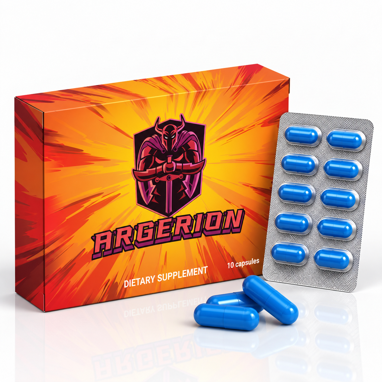 Argerion 10-Pack Men’s Vitality & Performance Capsules – Stamina, Endurance & Energy Support