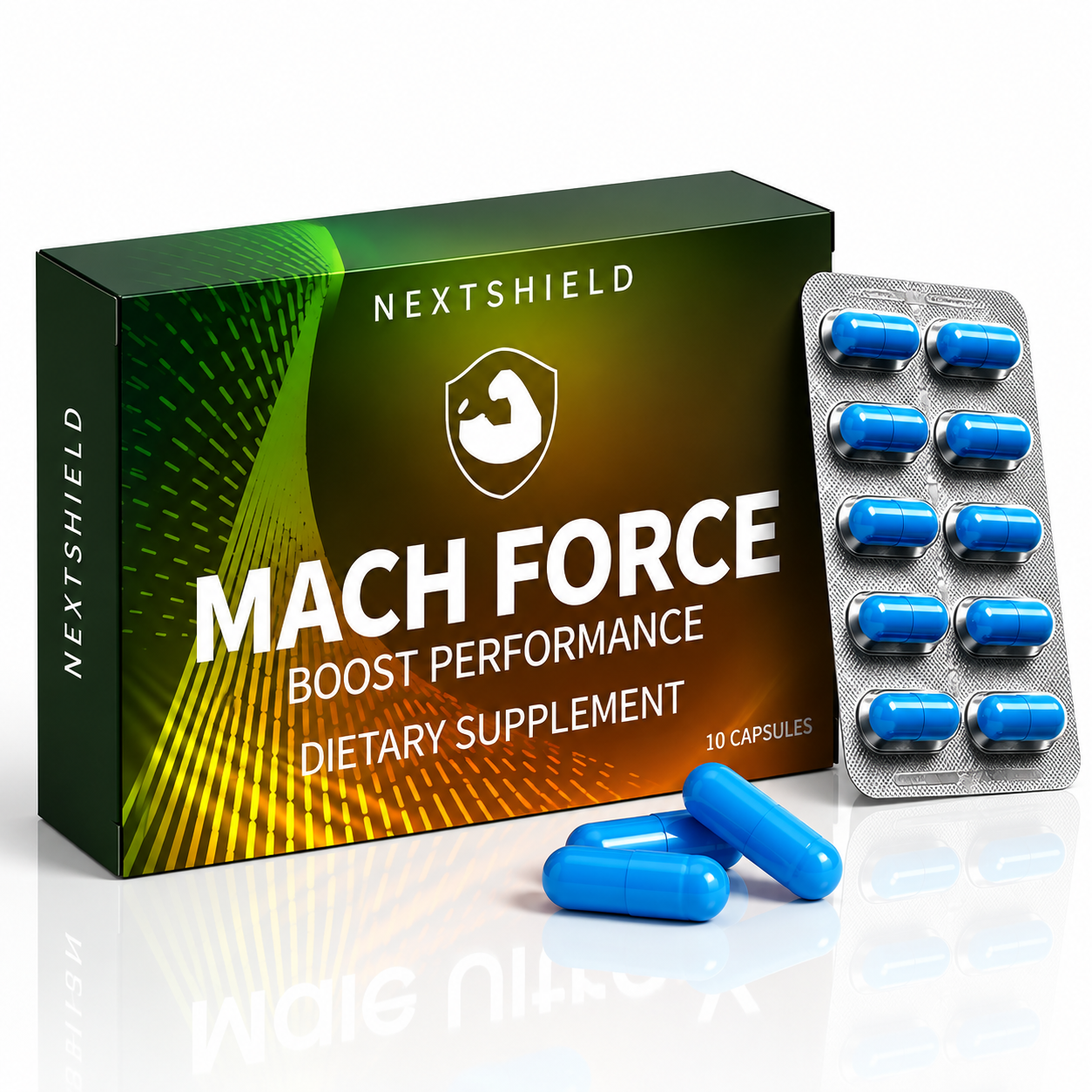 Mach Force 10-Pack Men’s Vitality & Performance Capsules – Stamina, Endurance & Energy Support