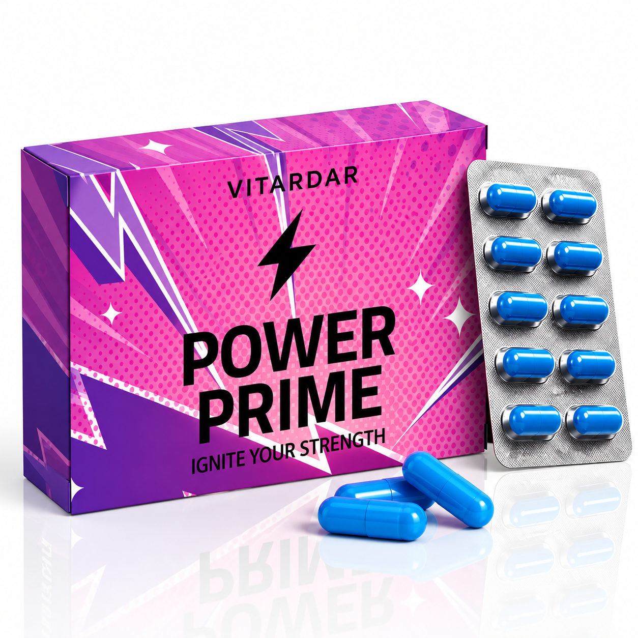 Power Prime 10-Pack Men’s Vitality & Performance Capsules – Stamina, Endurance & Energy Support