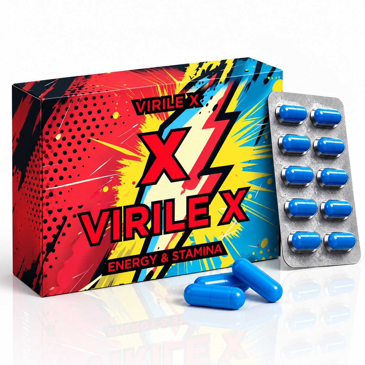 Virile X 10-Pack Men’s Vitality & Performance Capsules – Stamina, Endurance & Energy Support