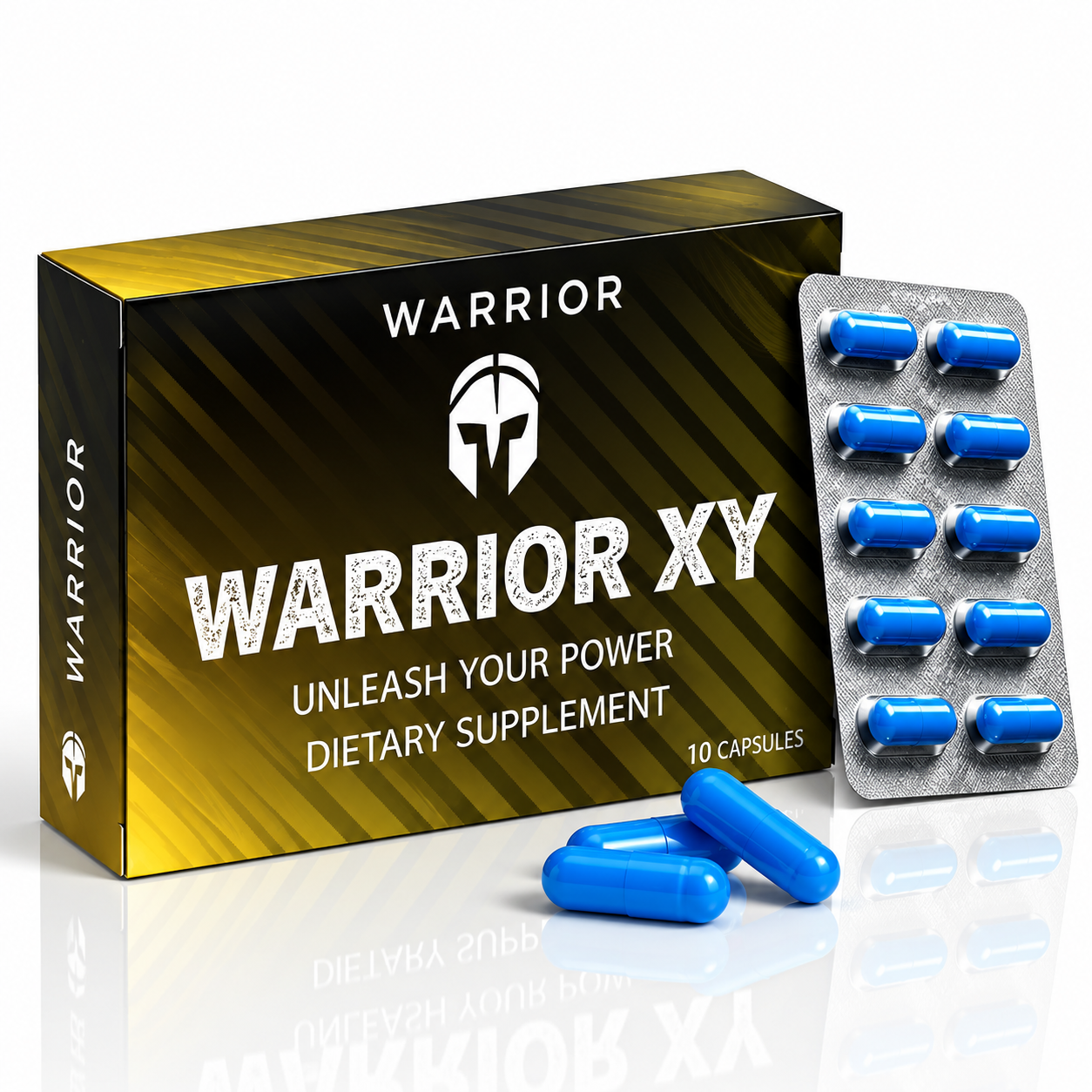 Warrior XY 10-Pack Men’s Vitality & Performance Capsules – Stamina, Endurance & Energy Support