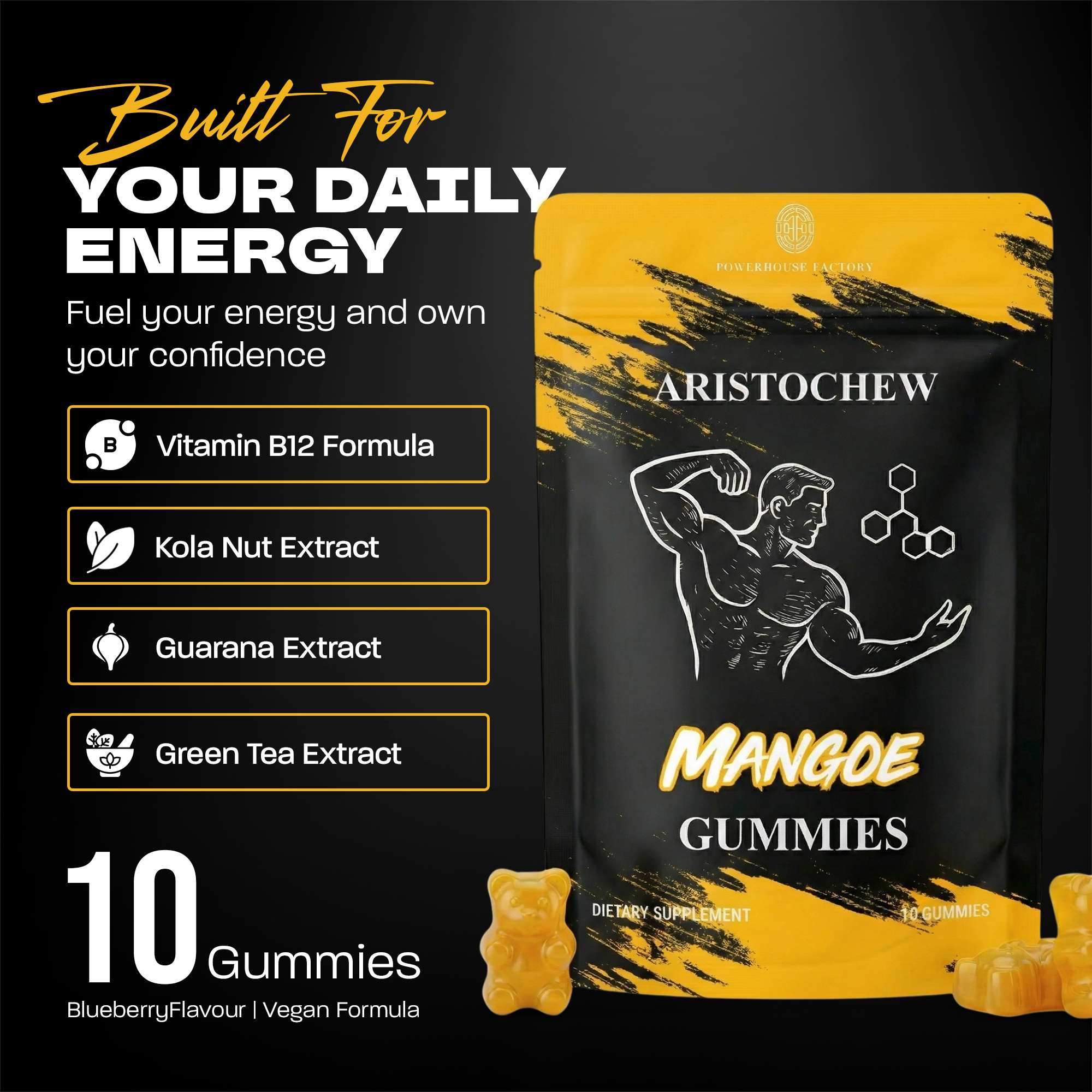 Men’s Enhancement Oral Strips – Fast Dissolving Intimacy & Vitality Support- Mango - Image 2