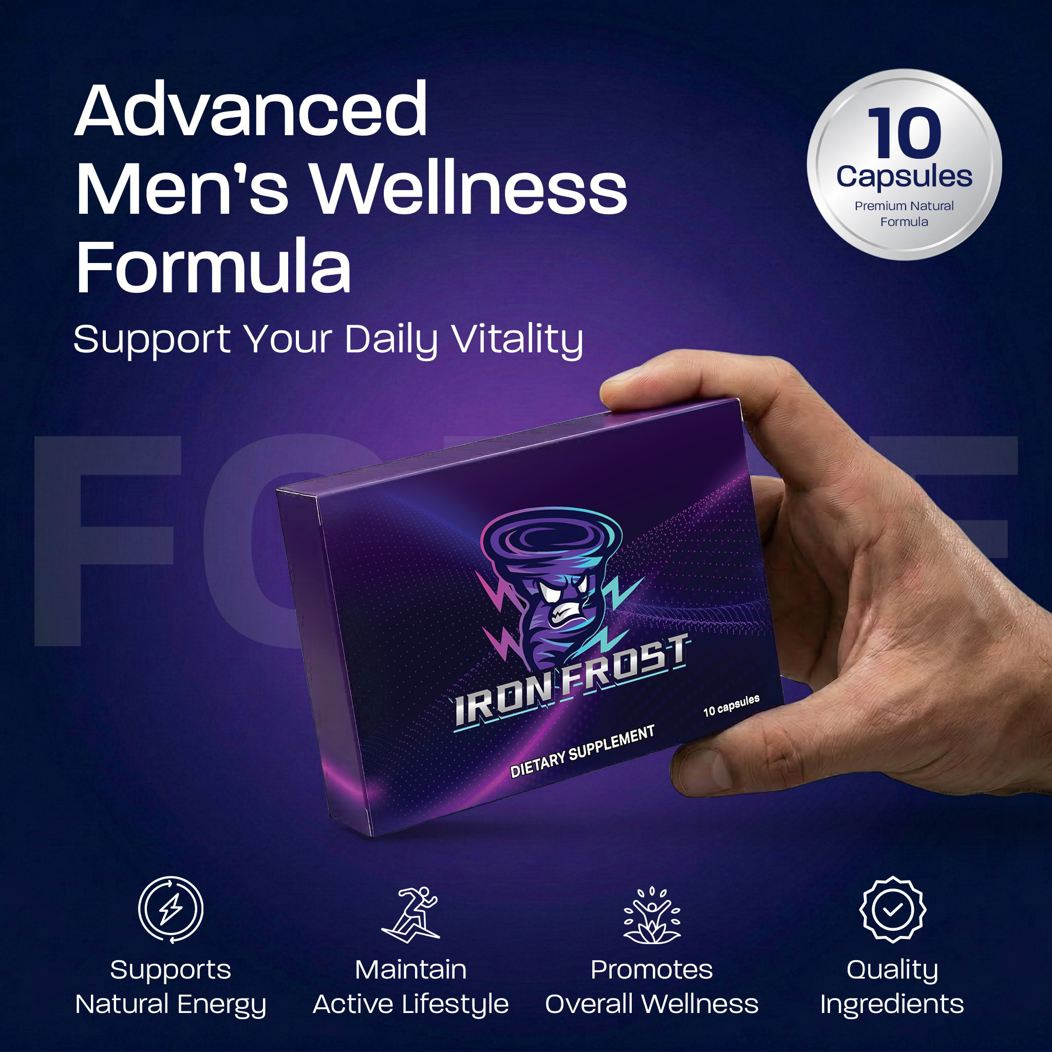Iron frost 10-Pack Men’s Vitality & Performance Capsules – Stamina, Endurance & Energy Support - Image 2