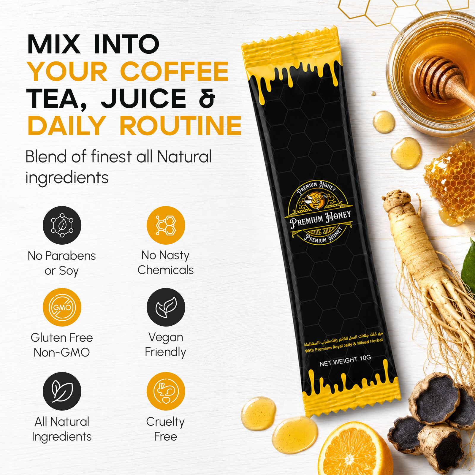 Enhancement Honey Sachets for Men – Stamina, Energy, Endurance & Vitality Support 10pk - Image 6