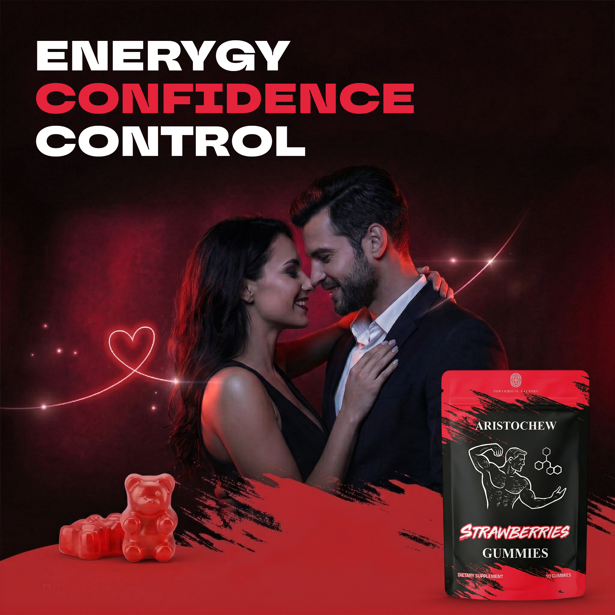 Men’s Enhancement Oral Strips – Fast Dissolving Intimacy & Vitality Support- Strawberry - Image 6