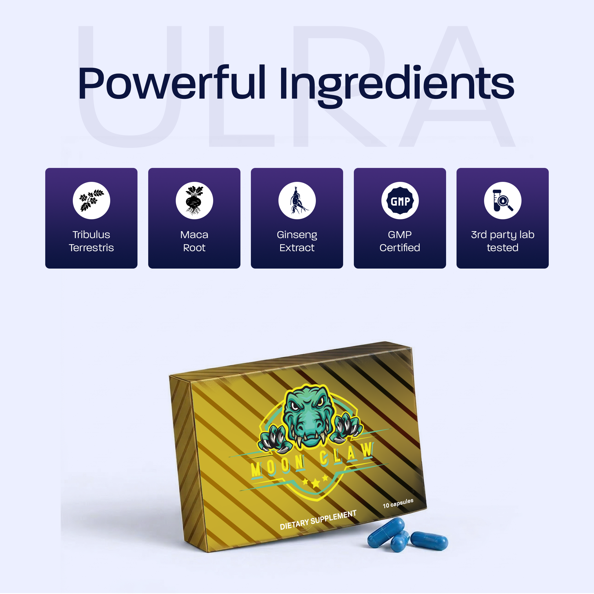 Moon claw 10-Pack Men’s Vitality & Performance Capsules – Stamina, Endurance & Energy Support - Image 7