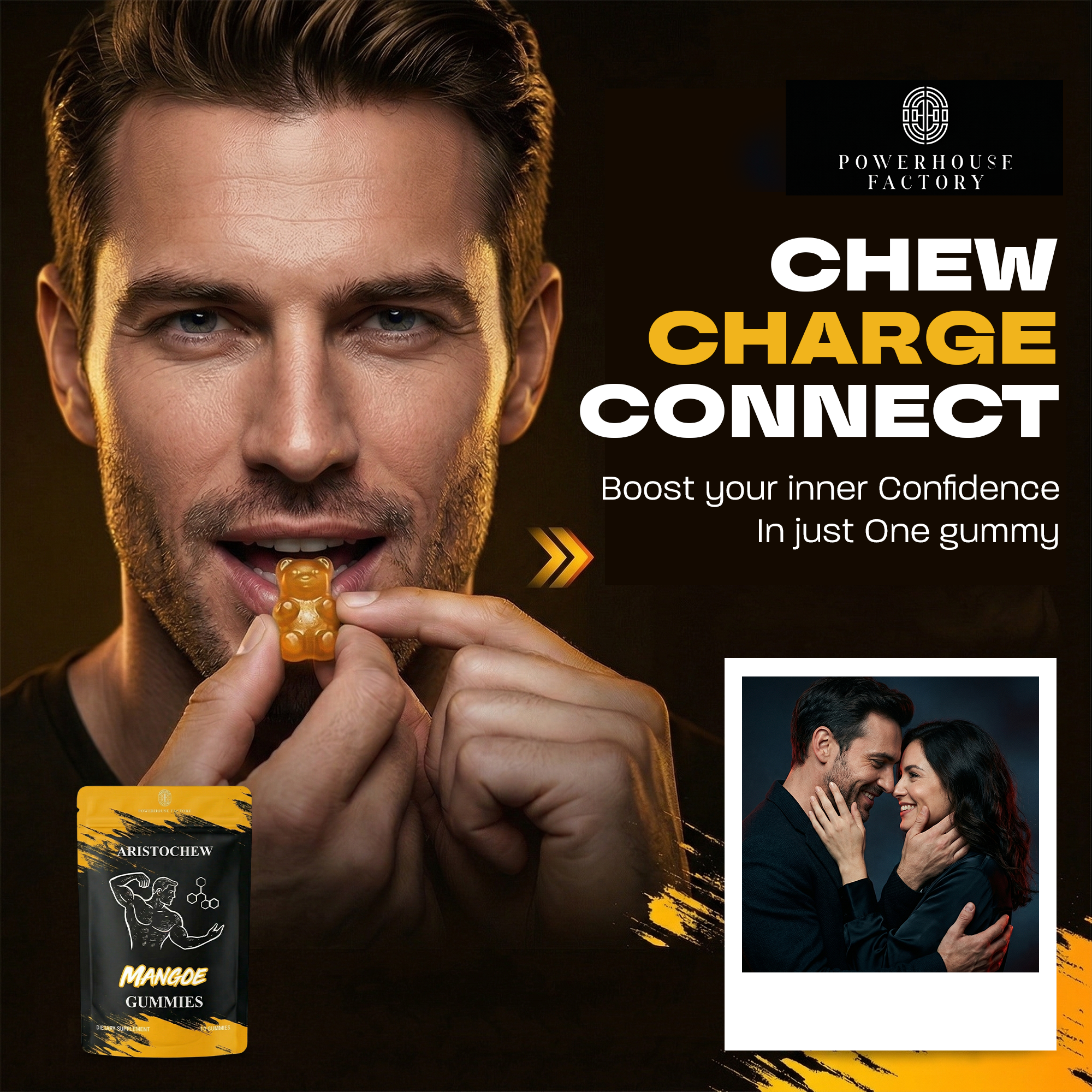 Men’s Enhancement Oral Strips – Fast Dissolving Intimacy & Vitality Support- Mango - Image 4
