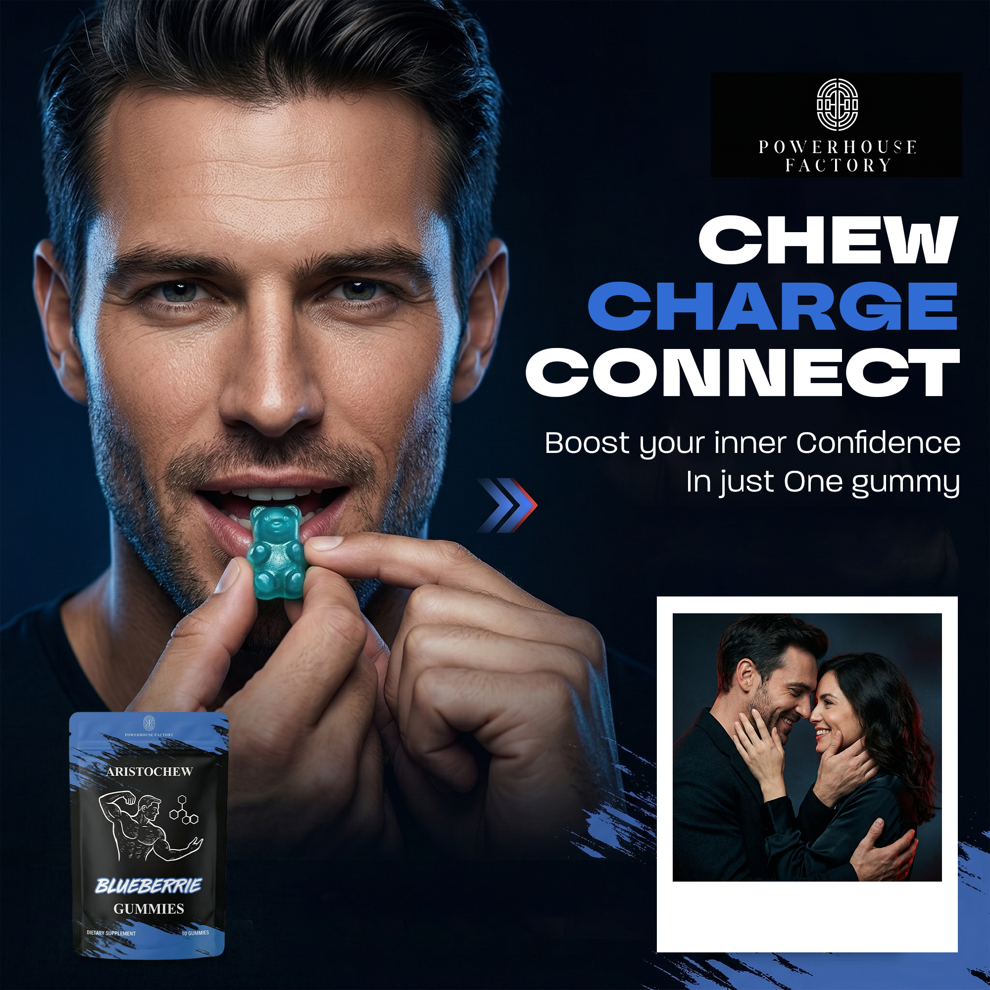 Men’s Enhancement Oral Strips – Fast Dissolving Intimacy & Vitality Support- Blueberry - Image 4