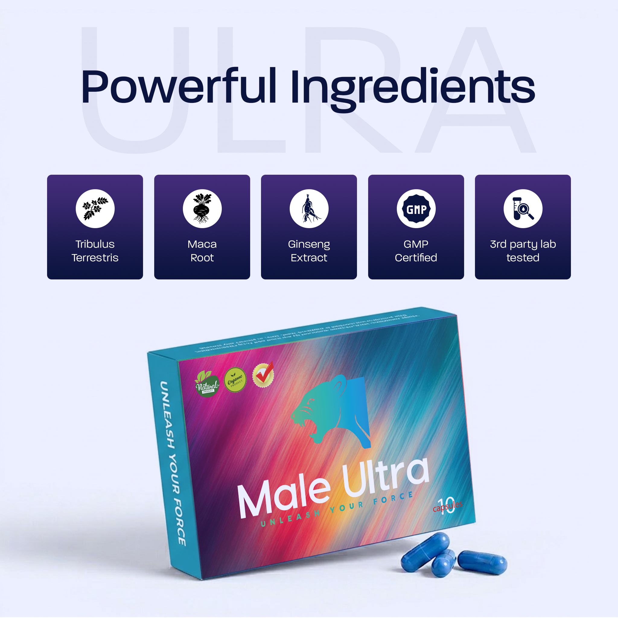 Male Ultra 10-Pack Men’s Vitality & Performance Capsules – Stamina, Endurance & Energy Support - Image 4