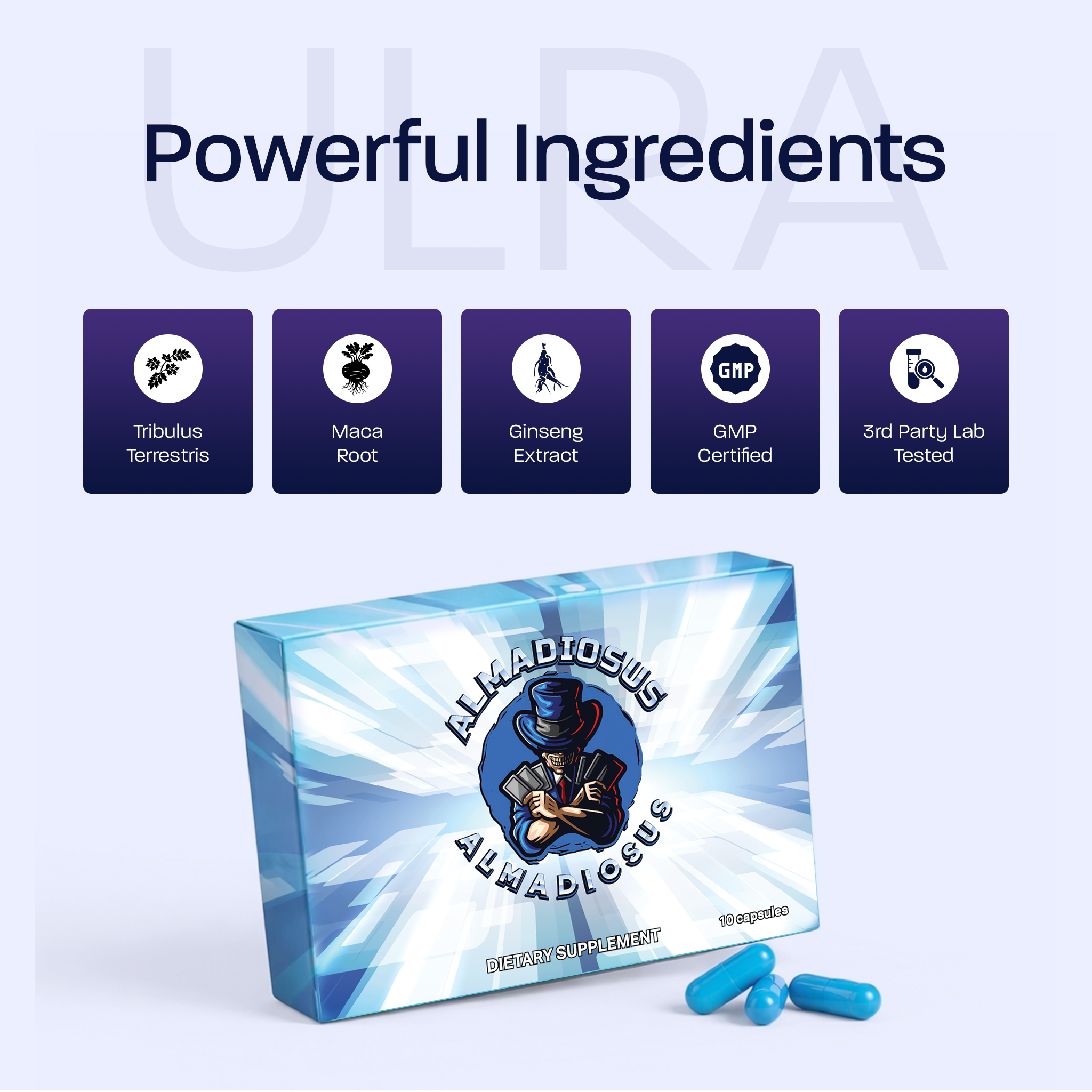 Almadious 10-Pack Men’s Vitality & Performance Capsules – Stamina, Endurance & Energy Support - Image 4