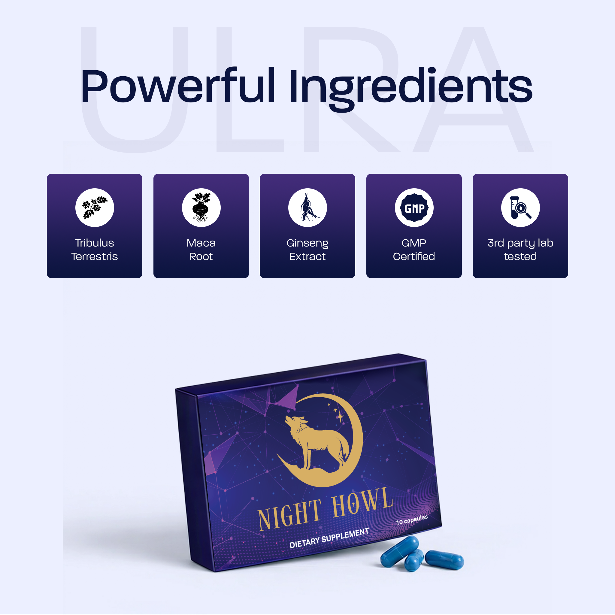 Night howl 10-Pack Men’s Vitality & Performance Capsules – Stamina, Endurance & Energy Support - Image 4