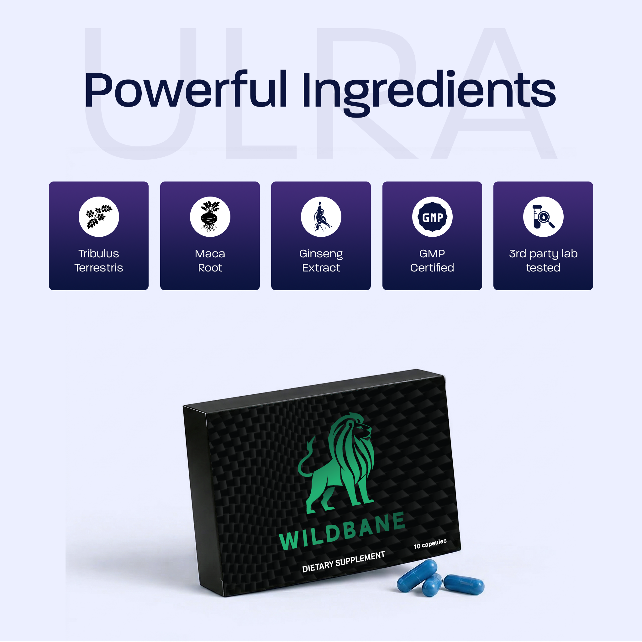Wildbane 10-Pack Men’s Vitality & Performance Capsules – Stamina, Endurance & Energy Support - Image 3