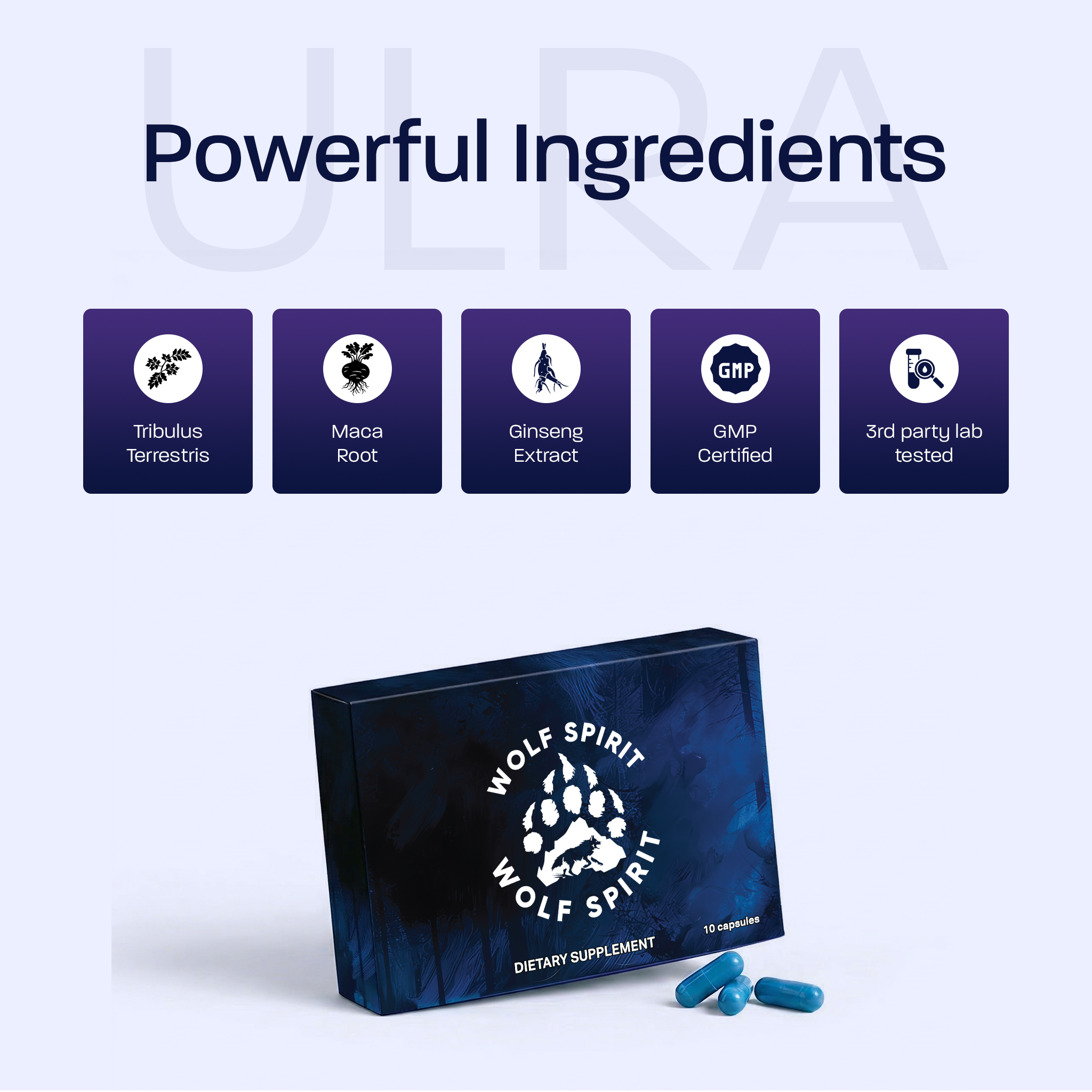 Wolf spirit 10-Pack Men’s Vitality & Performance Capsules – Stamina, Endurance & Energy Support - Image 7