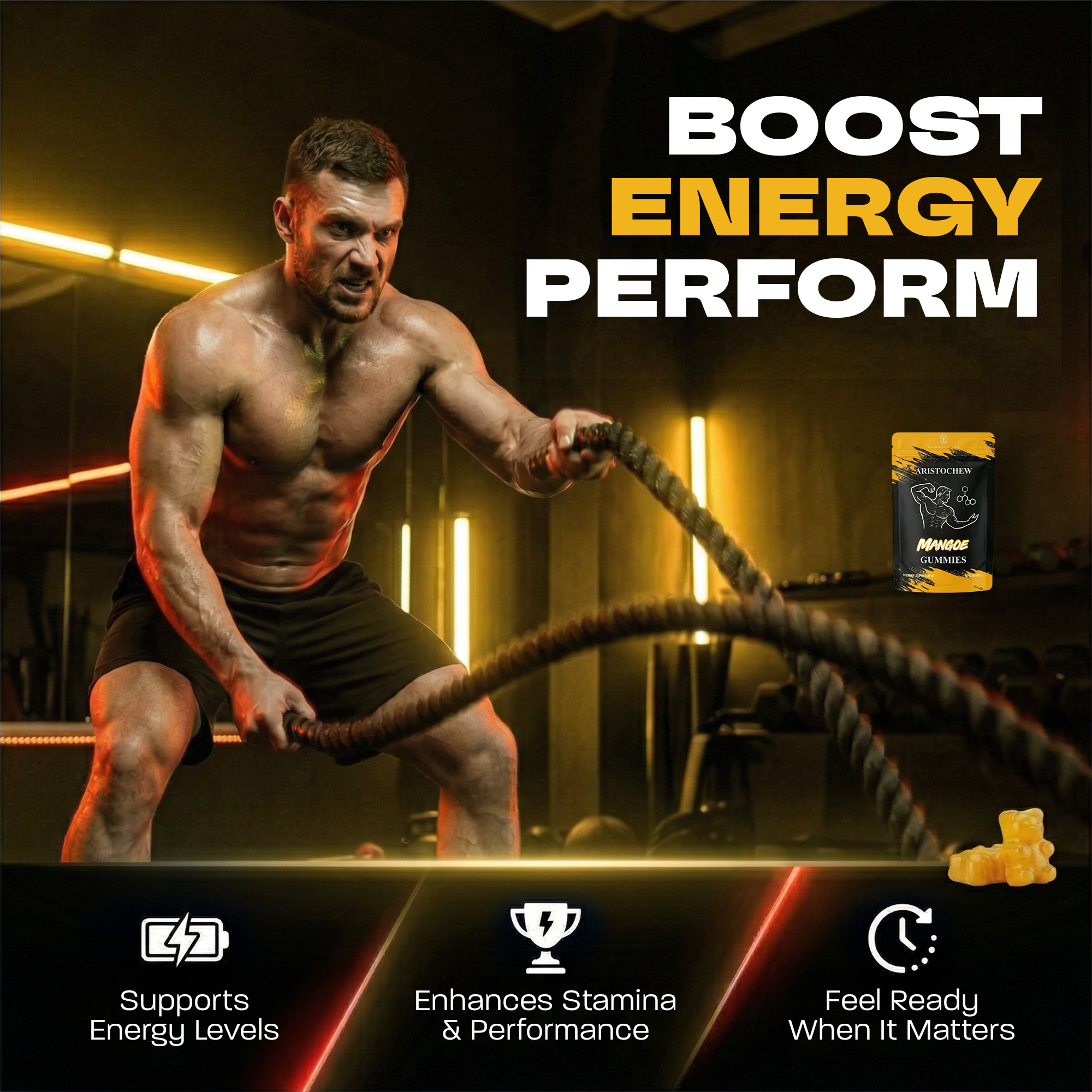 Men’s Enhancement Oral Strips – Fast Dissolving Intimacy & Vitality Support- Mango - Image 5