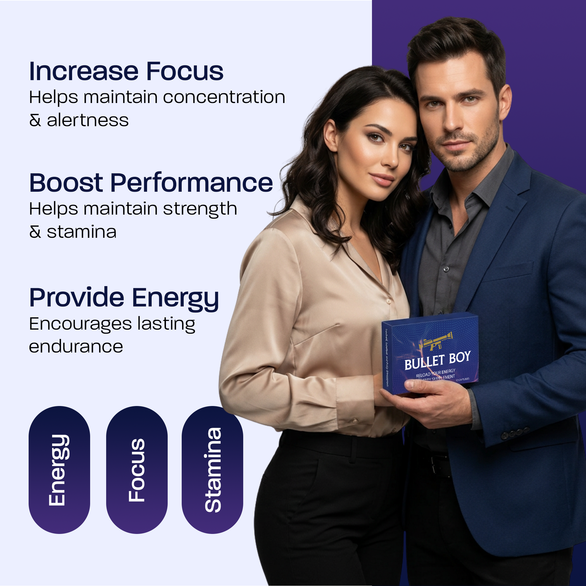 Bullet Boy 10-Pack Men’s Vitality & Performance Capsules – Stamina, Endurance & Energy Support - Image 3