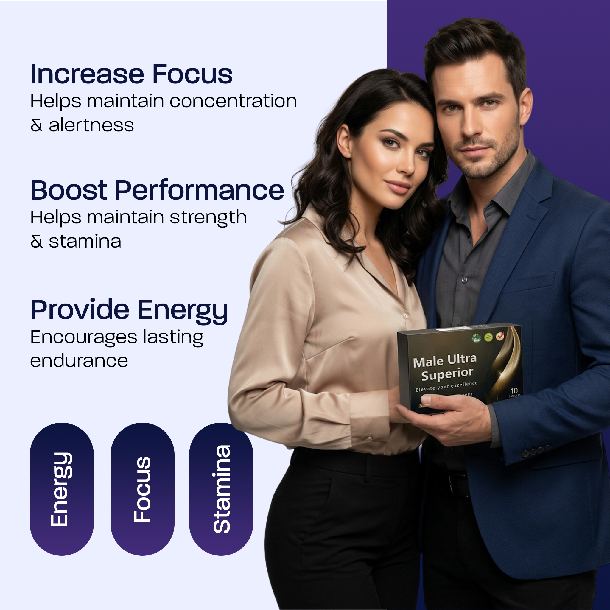 Male Ultra Superior 10-Pack Men’s Vitality & Performance Capsules – Stamina, Endurance & Energy Support - Image 5