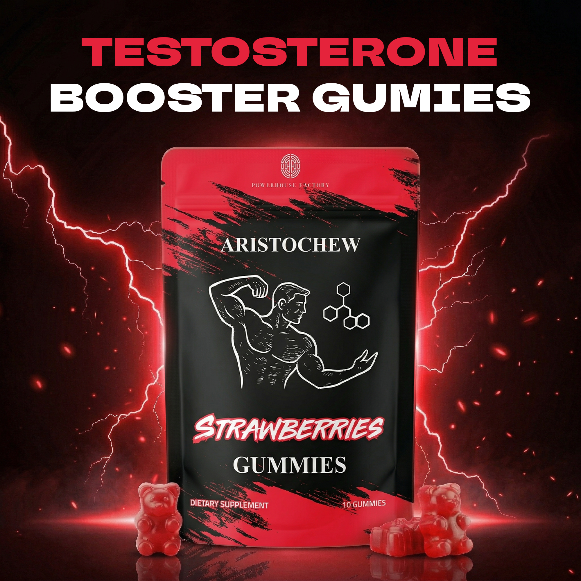 Men’s Enhancement Oral Strips – Fast Dissolving Intimacy & Vitality Support- Strawberry - Image 4