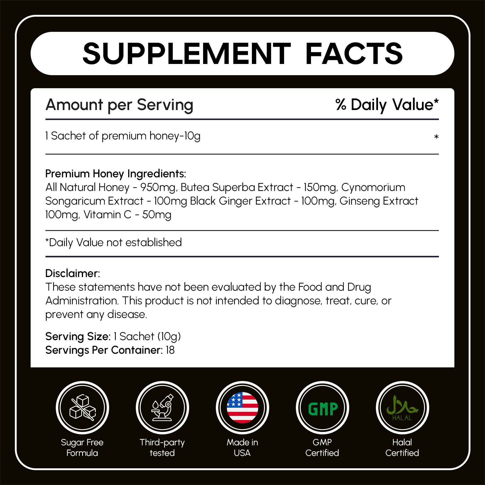 Enhancement Honey Sachets for Men – Stamina, Energy, Endurance & Vitality Support 10pk - Image 7