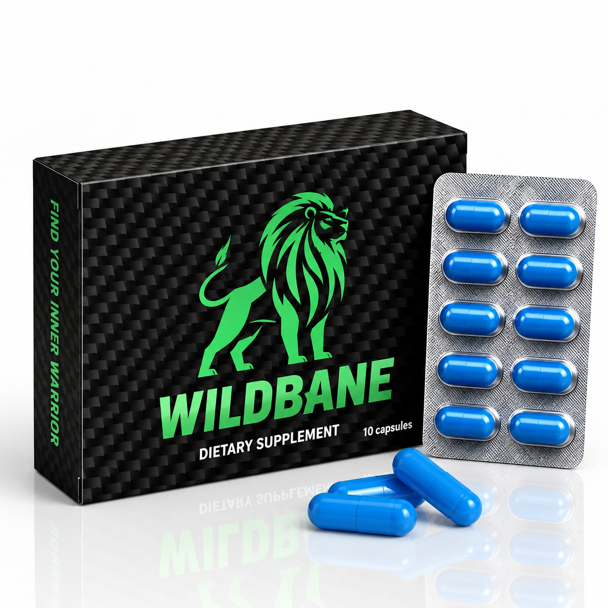 Wildbane 10-Pack Men’s Vitality & Performance Capsules – Stamina, Endurance & Energy Support
