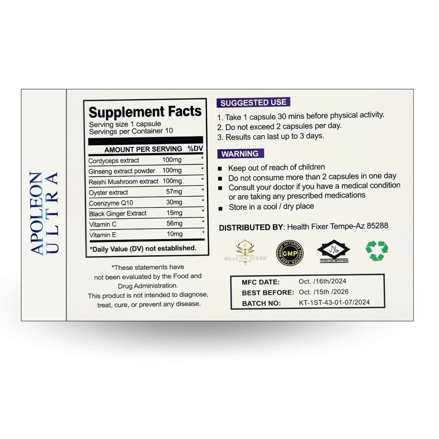 Appolean Ultra 10-Pack Men’s Vitality & Performance Capsules – Stamina, Endurance & Energy Support - Image 7